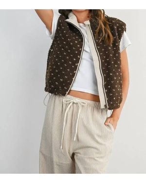 Buttermelon Amanda Fleece Vest - Brown