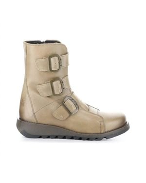 Fly London Scop 110 Wedge Heel Boot - Brown