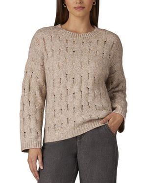 Wit & Wisdom Open Work Sweater - Brown