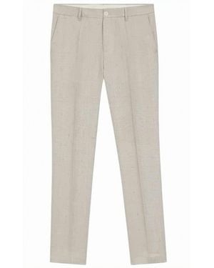 BOSS Genius Zip Buttoned Pants - Natural