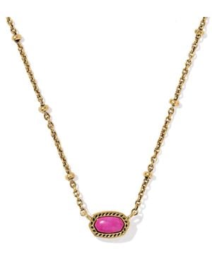 Kendra Scott Mini Elisa Short Pendant Necklace - Metallic