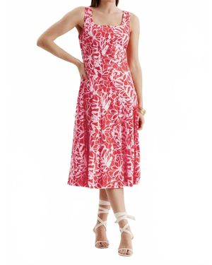 tyler boe Ginny Etched Primrose Dress - Red