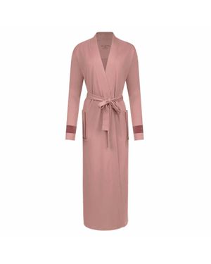 Velvette Pima Cotton & Modal Wrap Robe - Pink