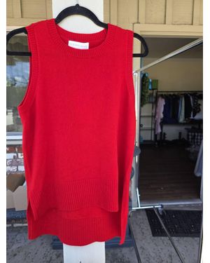 Design History Sleeveless Sweater Vest - Red