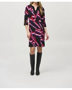 Joseph Ribkoff Abstract Shift Dress - Red