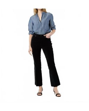 ANN MASHBURN Kendall Flare Five Pocket Jeans - Blue