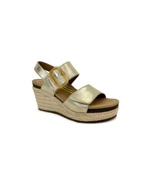 Aetrex Ashley Wedge Sandal - Metallic