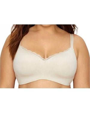 Curvy Couture Cotton Luxe Padded Wire Free Uplift Bra - Black