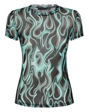 Philipp Plein Tulle T-Shirt Sexy Pure Ss Flame - Green