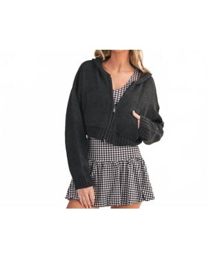 Kimberly C Emilia Knit Hoodie - Black