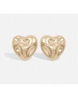 Essentiel Antwerp Horace Textured Heart Studs - White