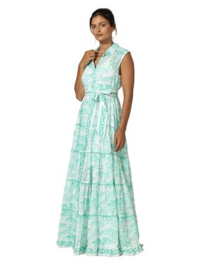 Miss June Gabie Long Dress - Blue