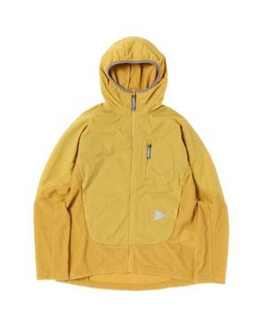 and wander Alpha Direct Nylon Jacket With Fleece Inserts And Reflective Detailing - Yellow