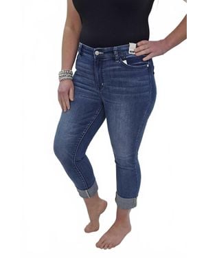 Judy Blue Cuffed Capri - Blue