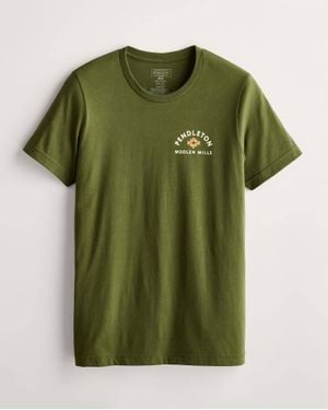 Pendleton Short Sleeve Bear Graphic Tee - Green