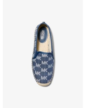 Michael Kors Outlet Hastings Logo Jacquard Espadrille - Blue
