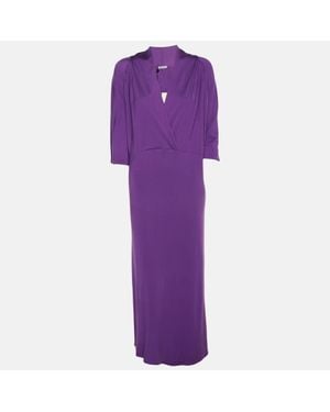 Marina Rinaldi Jersey Midi Dress - Purple