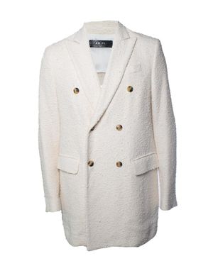 Amiri Boucle Blazer - White
