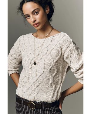 Pilcro Kirby Cable Knit Sweater - Natural