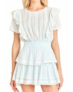 LoveShackFancy Natasha Mini Dress - White