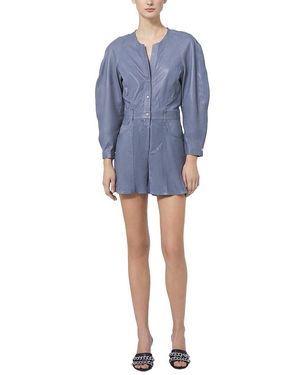 IRO Majunga Leather Playsuit - Blue