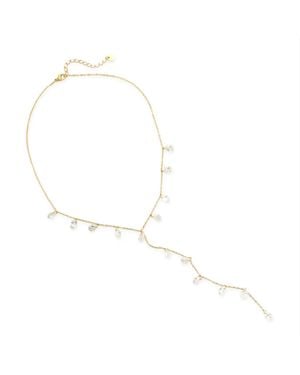 OMG BLINGS Dazzling Teardrops Necklace - White