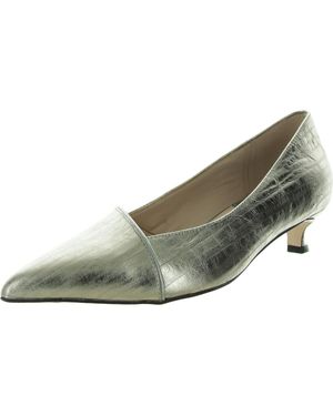 27 EDIT Nova Leather Slip-On Pumps - Gray