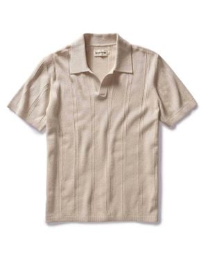 Taylor Stitch The Valencia Sweater Polo Shirt - Natural