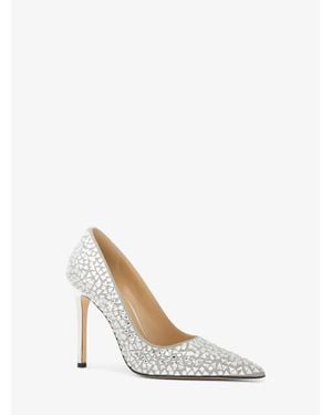 Michael Kors Elyse Embellished Metallic Pump - White