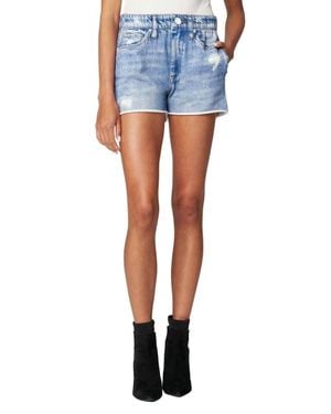 Blank NYC Luxury Clothing French Terry Printed Denim Short - Blue