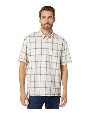 Madewell Shirt Check Popover Short Sleeve Regular Fit Jdm873 - White