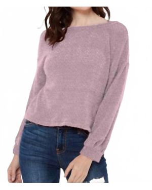 Project Social T Kaia Chenille V Back Top - Pink