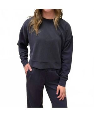 Mono B Luxe Sand Wash Rib Sweater - Blue