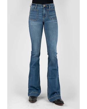 Stetson Libby High Rise Flare Jeans - Blue