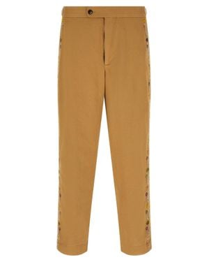 Bode Cotton Casual Pants - Natural