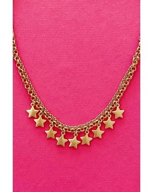 Ellison+Young Stars Of The Sky Star Charm Necklace - Pink
