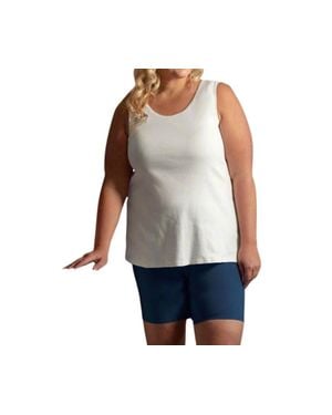 On The Plus Side Sleeveless Layering Tank Top - Gray