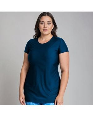 Calypsa Plus Anna Longer Length Swim Tunic - Blue