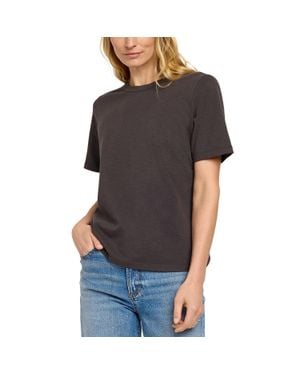 Faherty Sunwashed T-Shirt Washed Organic Cotton Crew Neck Jdm2787 - Black