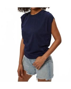 Michael Stars Luca Jersey Bubble Tee - Blue