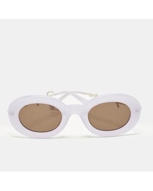 Jacquemus Lilac/ Les Lunettes Pralu Oval Sunglasses - Purple