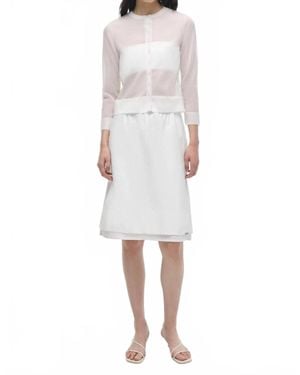 Jonathan Simkhai Rachel Long Sleeve Cardigan - White