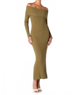 Blank NYC Ribbed Knit Dress - Green