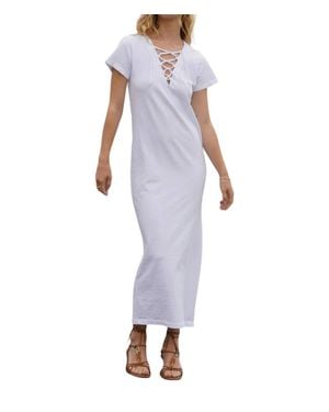 LNA Bel Air Lace Up Dress - Purple