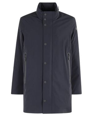 Rrd Montecristo Raincoat With High Collar - Blue