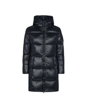 Save The Duck Luck Maxi-Quilted Hooded Coat - Black