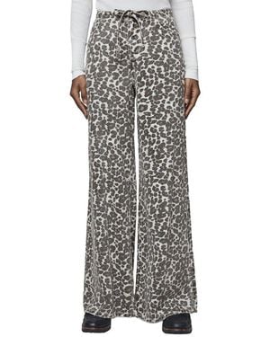Splendid Lounge Denim Leopard Pant - Gray