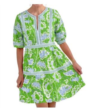 Gretchen Scott Border Mini Dress - Green