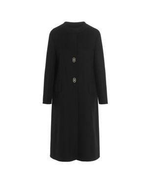 Ferragamo Ferragamo Graphic-Print Day Dress - Black