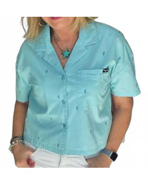 Kimes Ranch Lady Cisco Crop Blouse - Blue